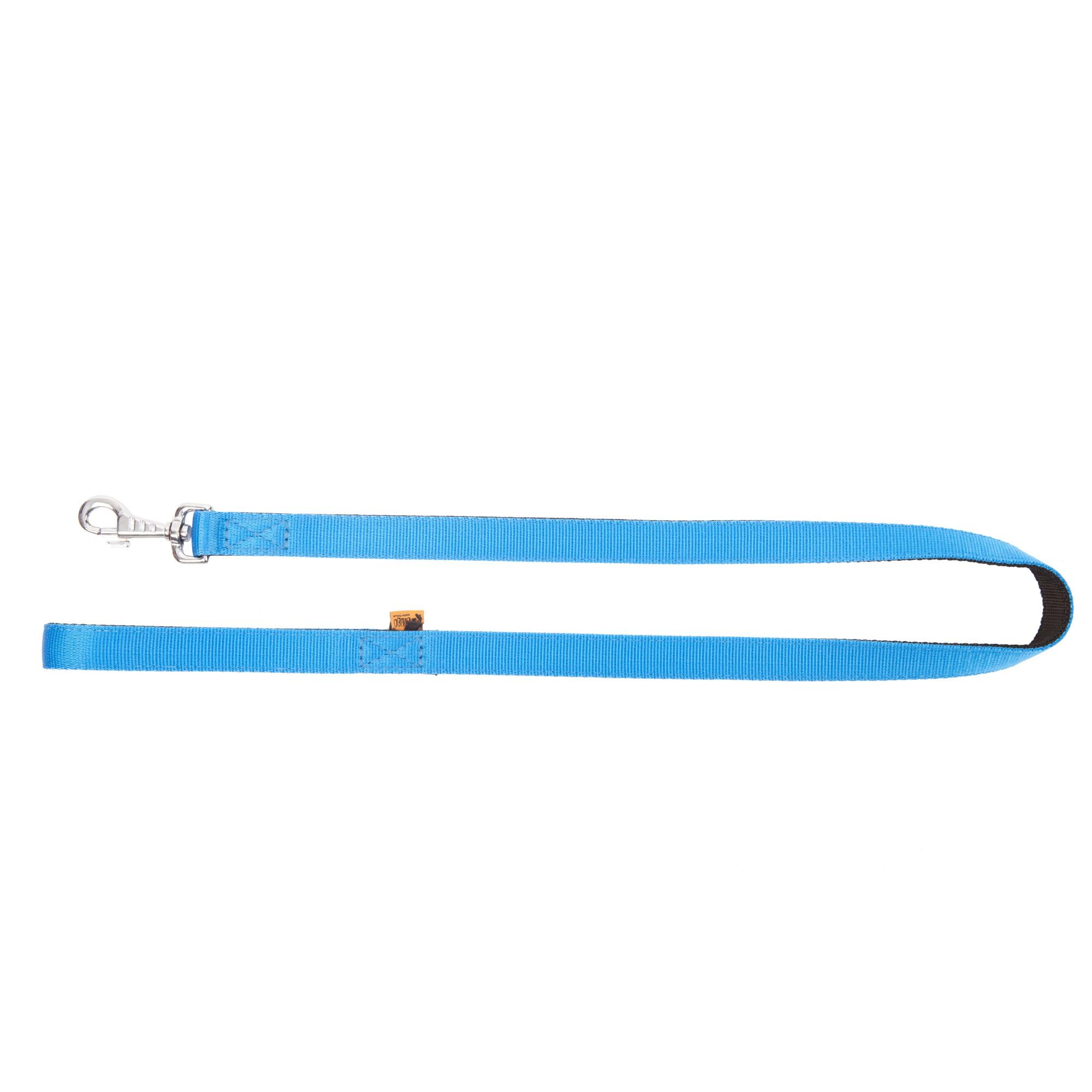 Dingo Dog Leash Blue with Black Contrast Handmade 14659