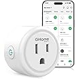 GHome Smart Plug, WiFi Smart Plug Works with Alexa and Google Home, Smart WiFi Outlet with Remote Control and Timer Function, 2.4GHz Wi-Fi Only, No Hub Required, ETL FCC Listed, White (1 Pack)