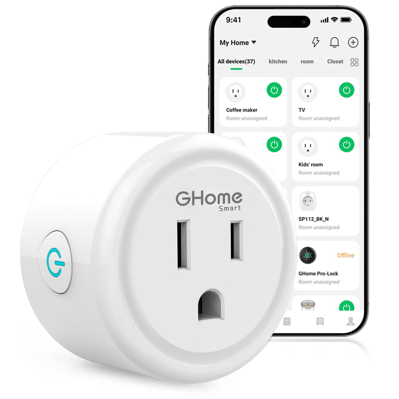 GHome Smart Plug, WiFi Smart Plugs Work with Alexa