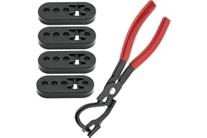 GVCVHVCV Universal Muffler Hanger Removal Pliers And 4 Hole Hanger Rubber Kit, Hanger Rubber Insulator Removal Tool (5pcs)