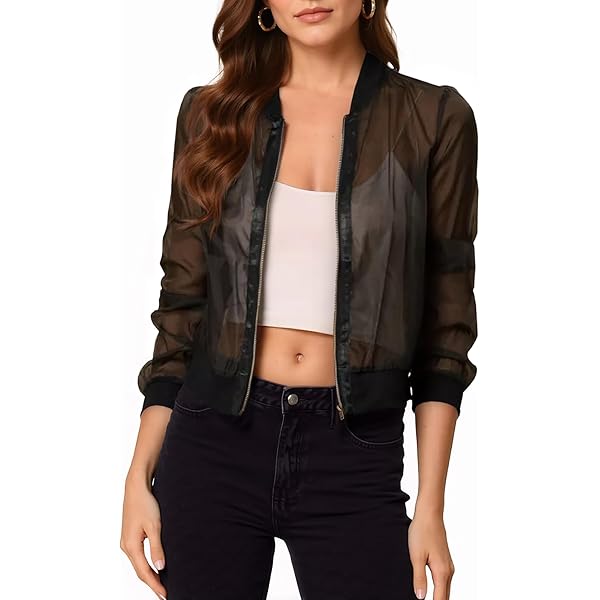 Amazon.com: Allegra K Mesh Sheer Jacket for Women's See