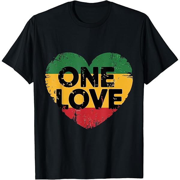 Amazon.com: Official Bob Marley One Love One Heart T-Shirt