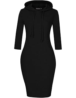 black and white hoodie dress