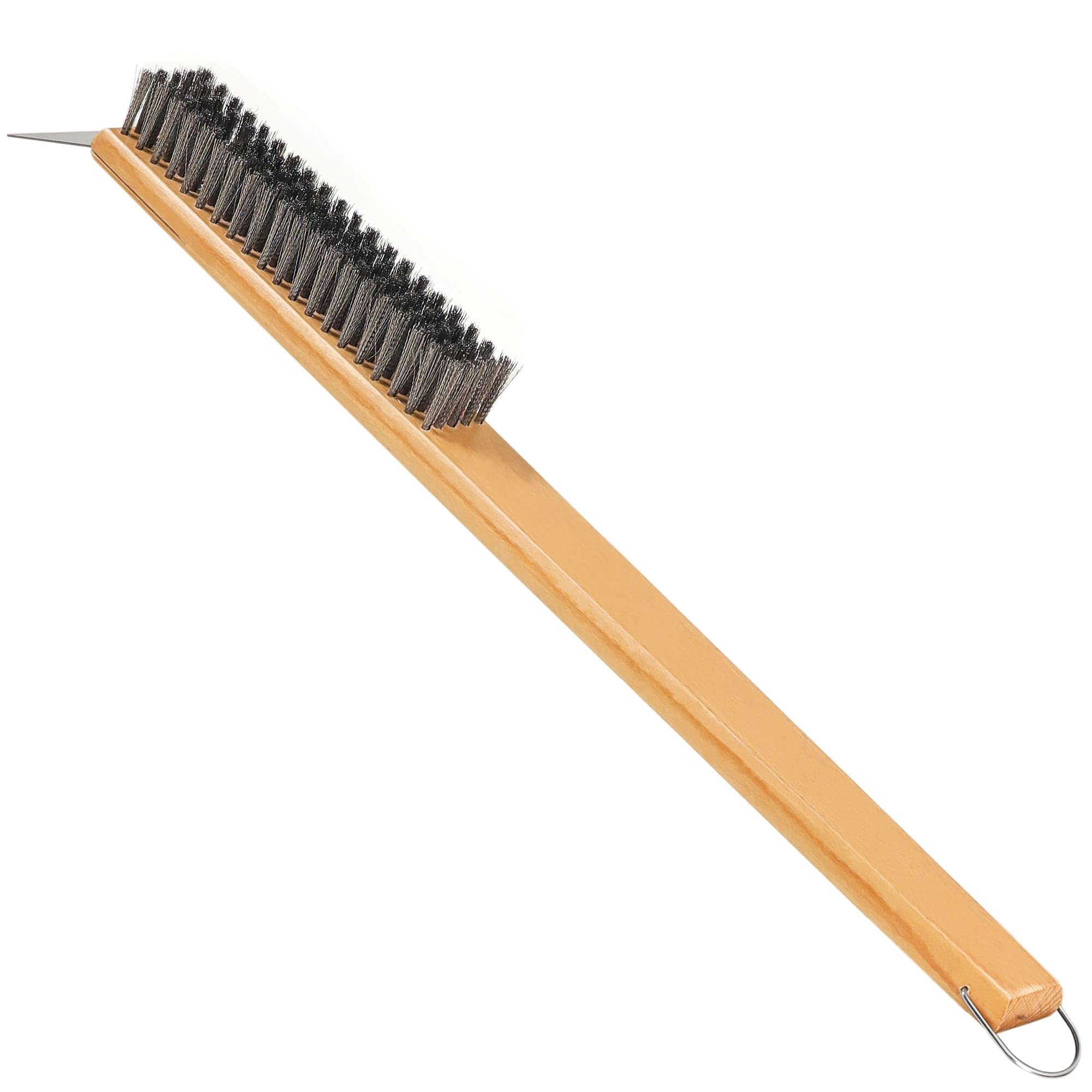 Photo 1 of LRUI Pizza Oven Brush,Stainless Steel Wire Oven Brush with Wooden Handle,Outdoor Pizza Oven Tool.