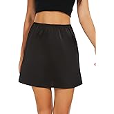 MANCYFIT Womens Half Slip for Under Dresses Satin Slip Skirt Mini Underskirt