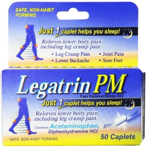 Legatrin PM Pain Reliever/Sleep Aid Caplets 50 CP - Buy Packs and SAVE (Pack of 2)
