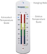 Thermometer World Large 240mm Outdoor Garden Thermometer Greenhouse Indoor view 2
