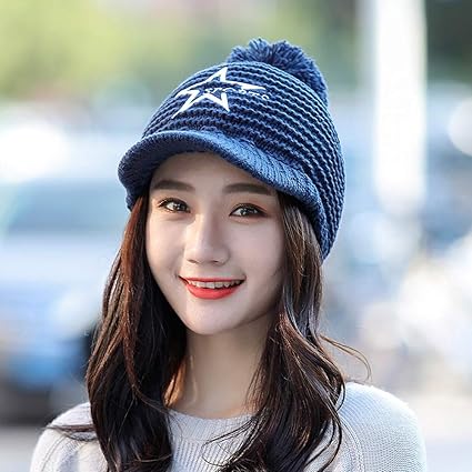 peaked beanie hat ladies