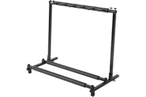 VOLOWOO Guitar Stand,Multi-Guitar Display Rack Stand Rack with Folding Design,Holds up for Acoustic and Electric Guitars,Black (5 Holder)