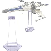 Display Stand for LEGO 75460 X-Wing Kits, 7 in Height 2&times;4 Flat Display. | Easy to assemble, Plastic Transparent, 2&times;4 Top Plate connection Compatible with Many Sets, Robust Structure.