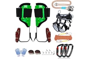 MITOJOSYEER Tree Climbing Spikes for Logging Adjustable Tree Climbing Gear Tree Climbing Kit for Climbers Logging Fruit Picking Hunting