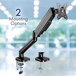 Stellar Mounts Spring LCD Monitor Arm with USB and