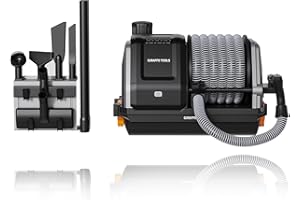 Giraffe Tools Grandstorm Retractable Vacuum Cleaner with 30 FT Retractable Hose, Wall-Mounted Wet Dry Vacuum Cleaner with 6 N