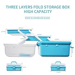 TERGOO 12in Three-Layer Multipurpose Storage Box