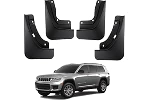 Ecarzo Mud Flaps Compatible with Jeep Grand Cherokee L 2025 2024 2023 2022 2021 3-Row No Drilling Required All Weather Mud Splash Guards Mudflap Front & Rear Jeep Grand Cherokee L Accessories 4pc Set