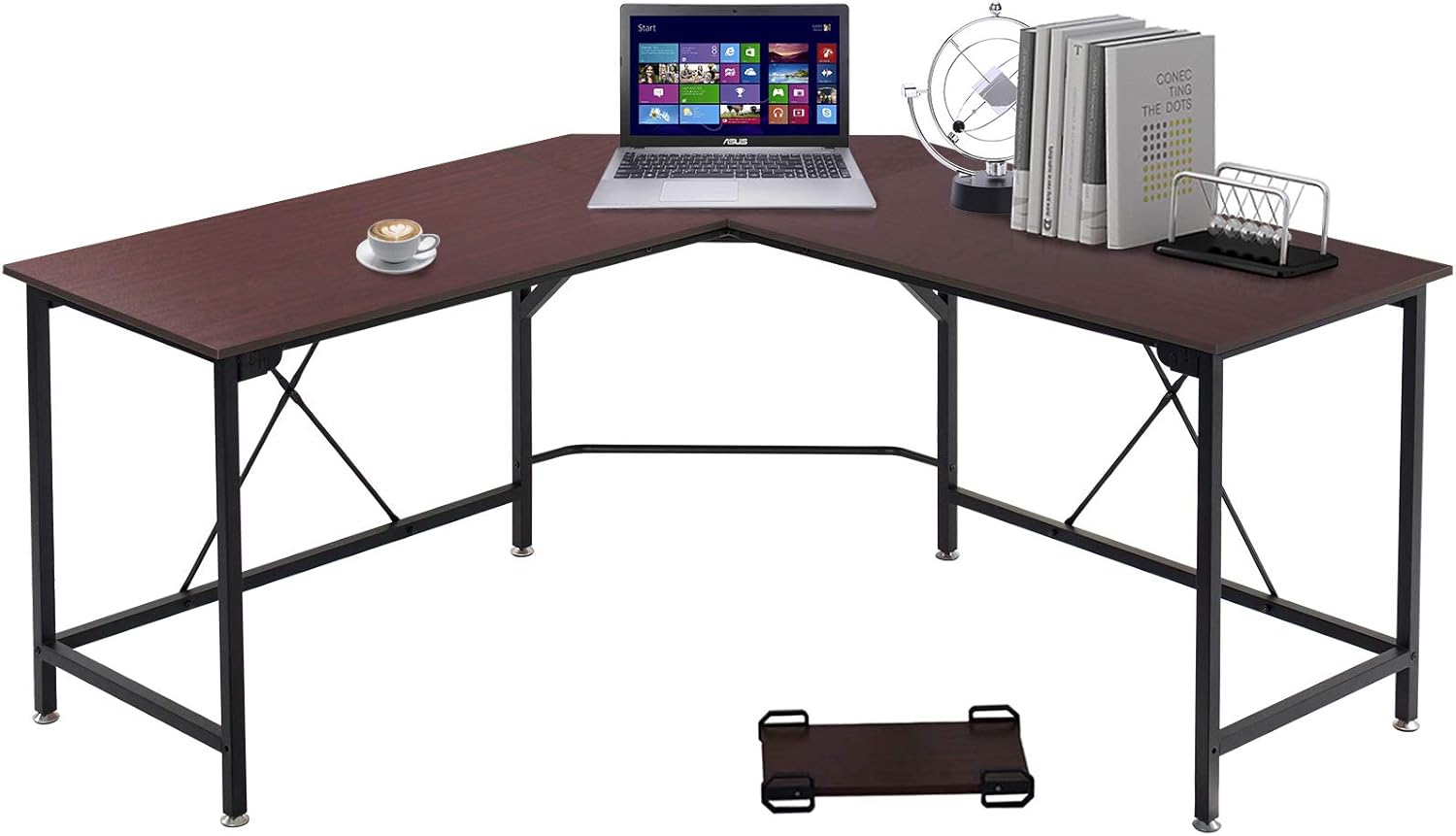 Grandma Shark Corner Desk, LShaped Gaming Desk, Computer Desk, PC Desk