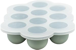 WeeSprout Silicone Baby Food Freezer Tray with Clip-on Lid - Perfect Storage Container for Homemade Baby Food, Vegetable & Fruit Purees, and Breast Milk