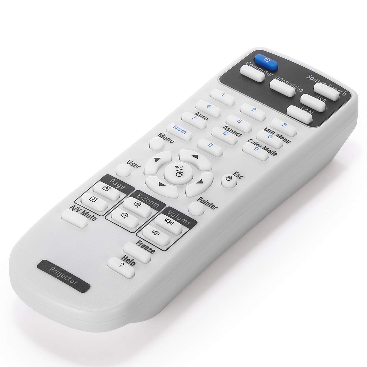 AuKing Projector Remote Control for Epson 1547200 EB-S02 EB-S02H EB-S11 EB-S110 EB-S11H EB-S12 EB-W01 EB-W02 EB-W12 EB-X02 EB-X11 EB-X11H EB-X12 EB-X14 EB-X15 EB- 420 425W 430 435W 470 475W 480 485