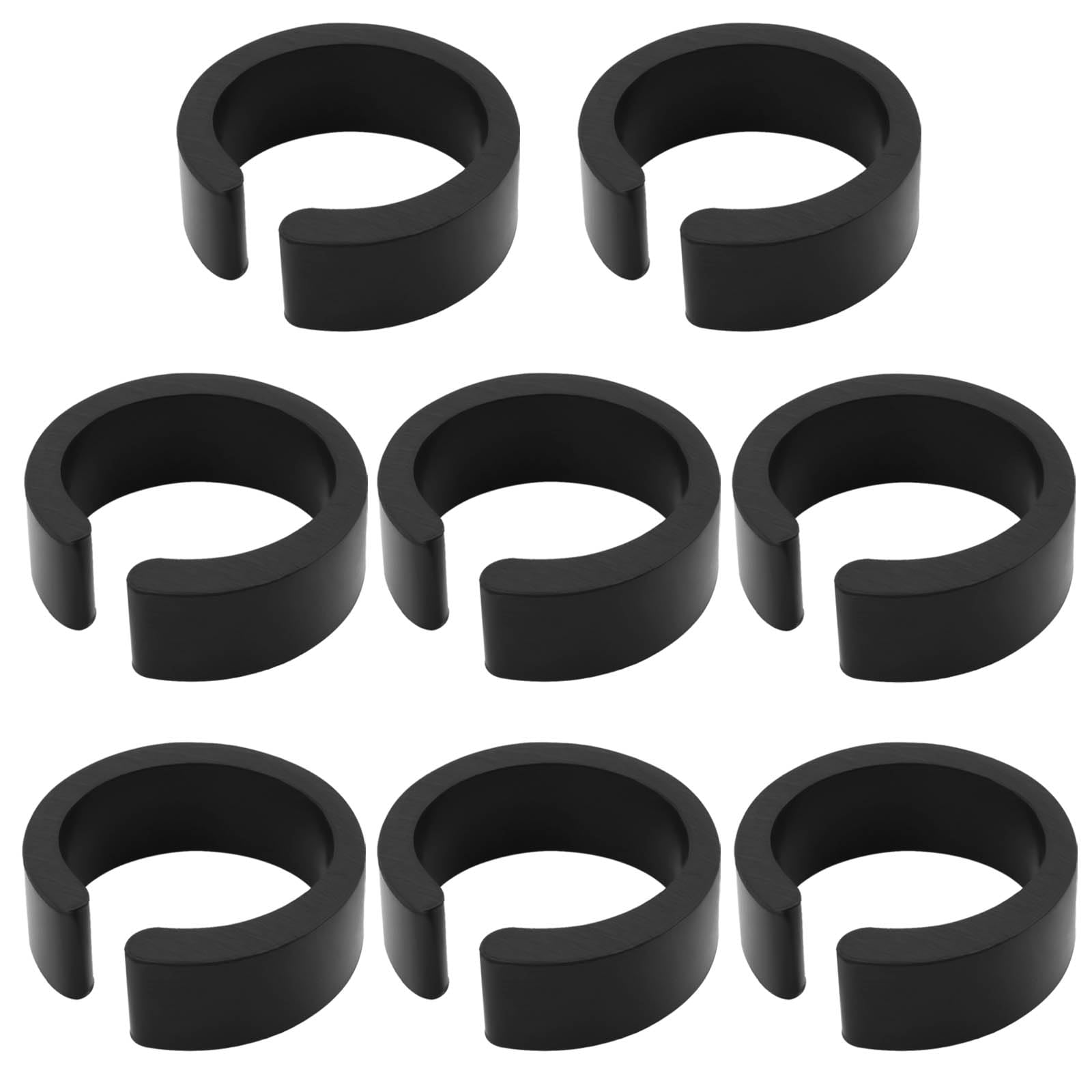 Create idea 8PCS 25.4mm Open Type Rubber Reducer Shim for 31.8mm Bicycle Handlebar Adapter or Mount Compatible with Bike Computer Mounts Bottle Holders