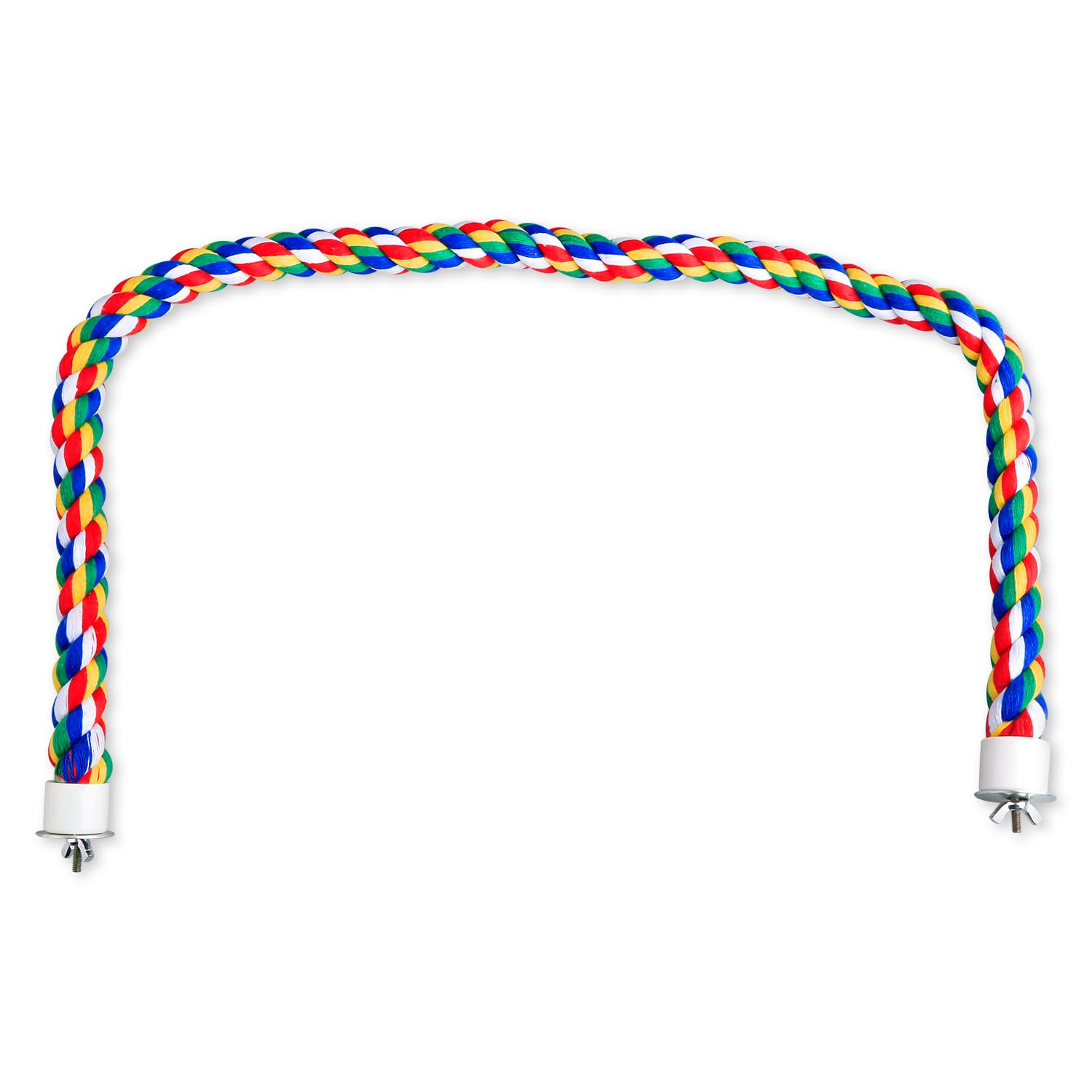 Luckious Premium 80cm Bendable Bird Perch Rope for Parrot,Parakeet,Cockatiel,and Budgie - Cotton Thread Toy with Easy Installation for Ultimate Comfort and Versatility