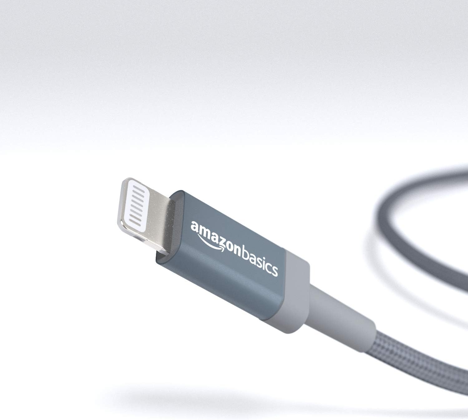 Basics Nylon Braided Lightning to USB Cable - MFi Certified Apple iPhone Charger, Dark Gray, 3-Foot (5-Pack)