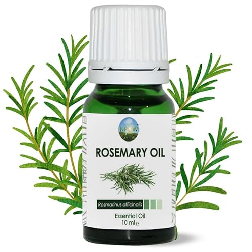 NPOW Rosemary Essential Oil - Natural Rosemary Oil for Hair Growth, Skin, Hair Care, Scalp, Diffuser Humidifier, Scented Aromatherapy Oils, Pure Essential Oils for Candle Making - 10ml