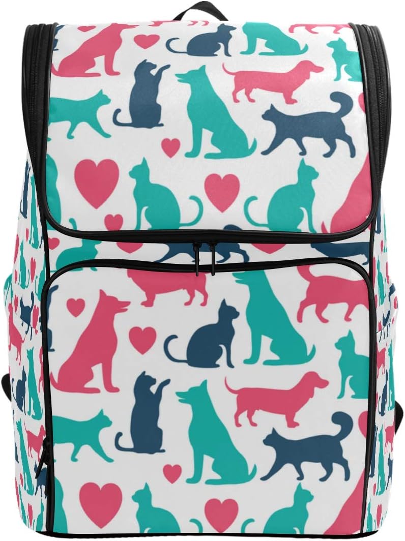 Mokale Vektor Nahtlose Muster Katzen Hunde,Rucksack Rucksack