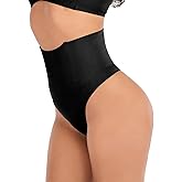 ACPLK Thong Shapewear Tummy Control Underwear for Women Waist Cincher Girdle Seamless Shaping Thong Panties Body Shaper Black