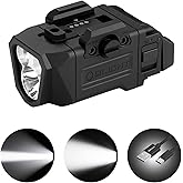 OLIGHT PL X Tactical Flashlight Rechargeable USB-C Dual Beams Strobe Combo 22,500 Candelas Spotlight and 1,200 Lumens Floodlight Adjustable & Reversible Lugs, for 1913 / GL Rail Mount (Matte Black)
