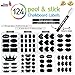 Cedar Markers Chalkboard Labels. Pack of 124 Reusable Stickers in 24 Different Designs and a Bonus White Chalk Marker. Premium Labels for Glass Jars, Food Containers, Kitchen and Pantry Organizing.