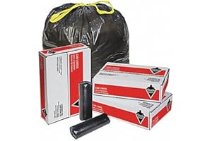 TOUGH GUY Drawstring Trash Can Liner, 55 gal, PK100