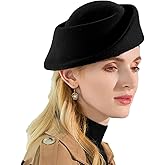 Small Top Hats for Women Elegant Winter Vintage Beret Wool Felt Fedoras Ladies Luxury Wedding and Church Cap Female