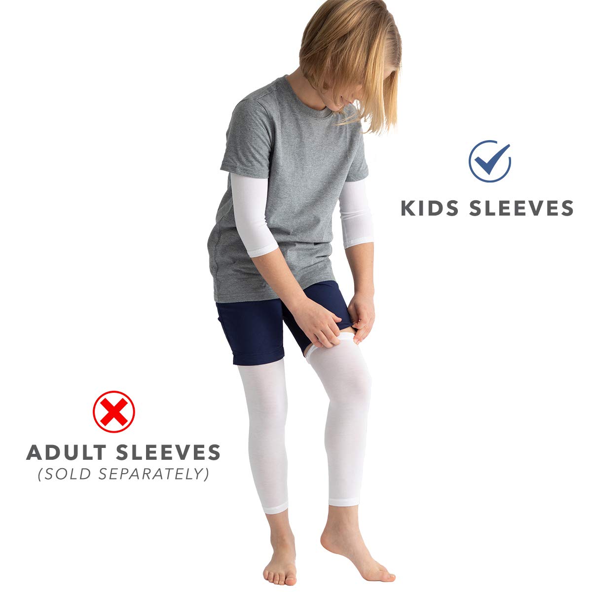WrapESoothe Eczema Sleeves, Tencel Arm or Leg Sleeves for Kids (Small