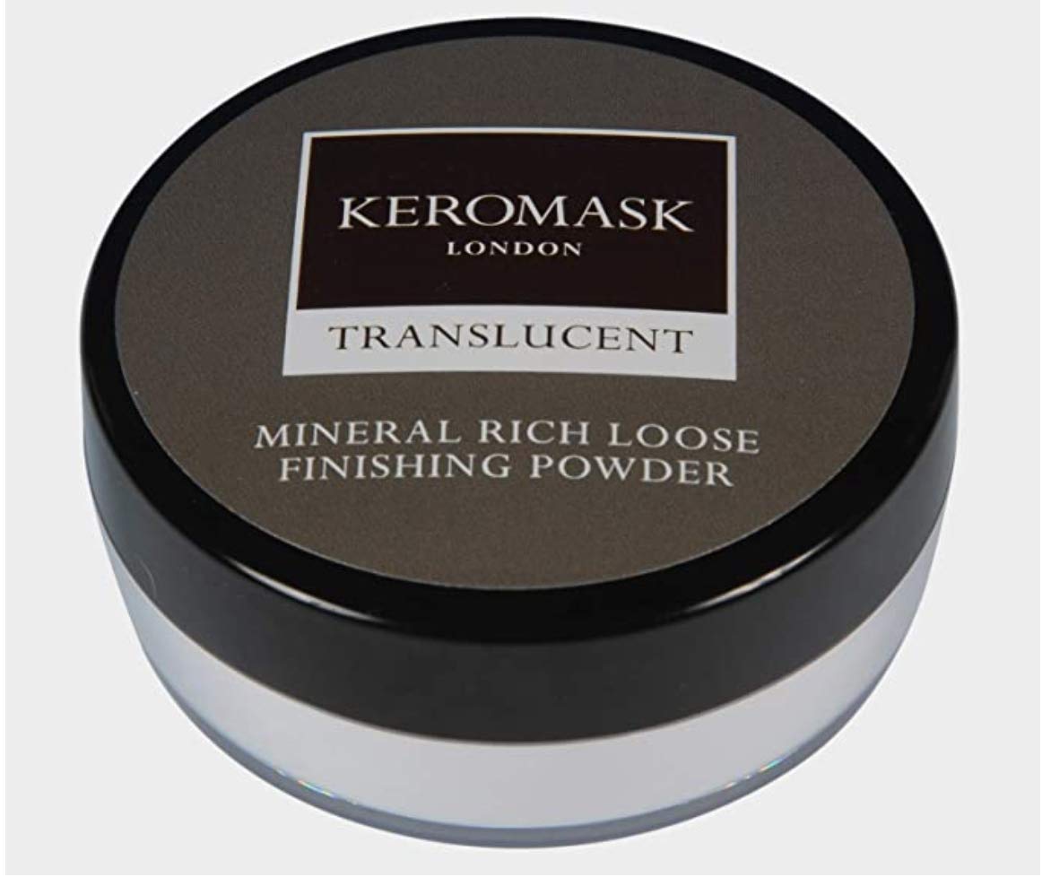 Keromask Mineral Rich Loose Finishing Powder in Shade TRANSLUCENT WHITE to Set Foundation and Camouflage Makeup, 20g