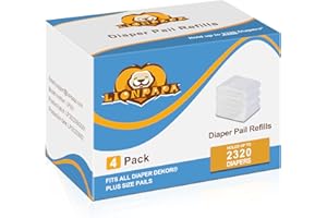 Lionpapa Refills Compatible with Dekor Plus Diaper Pails,4 Pack