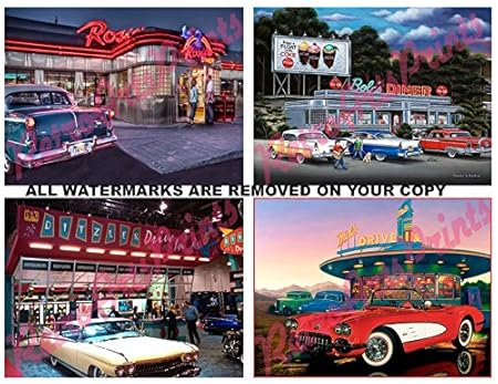 Imanes para Nevera con Foto Retro de los años 50 4 EX. Grande 4