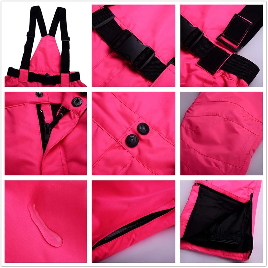 Womens Mens Ski Jacket and Pants Set Insulated Waterproof 2 Pieces Snowboarding Suits: Clothing