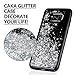 Caka Galaxy S8 Plus Case, Galaxy S8 Plus Glitter Case Starry Night Series Luxury Fashion Bling Flowing Liquid Floating Sparkle Glitter Girly Soft TPU Case for Samsung Galaxy S8 Plus (Silver)