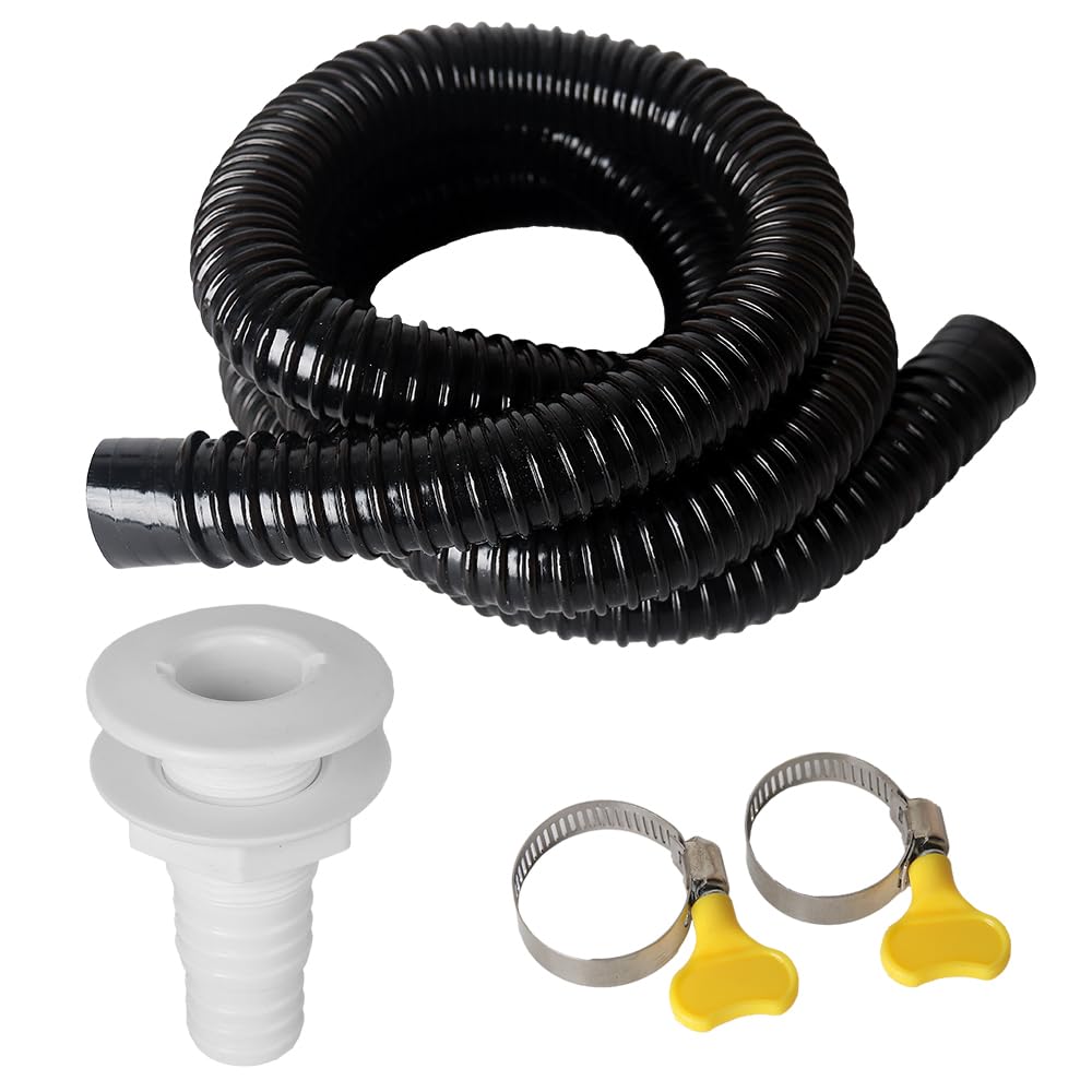 Photo 1 of 1-1/8-Inch Dia Plumbing Kit, Bilge Pump Hose Installation Kit, 6.5 FT Bilge Pump Hose, 2 Stainless Steel Clamps and Thru-Hull Fitting
