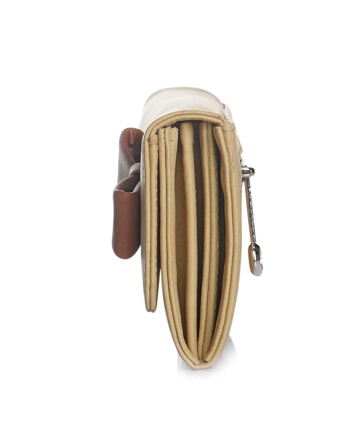 fostelo bow women's clutch (beige) ()