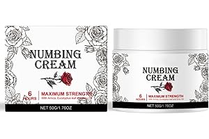 GAAYOU 6 Hours Maximum Strength Numbing Cream Tattoo Painless Tattoo Numbing Cream, Numb Cream for Tattoos Extra Strength with 5x Numbing 1.76oz/ 50g