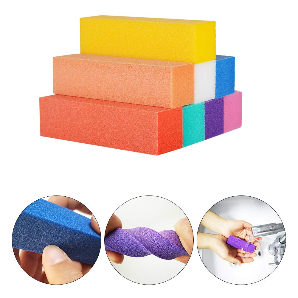 Professional Nail File and Buffers Tool Set - for Natural, Gel & Acrylic Nails - Nail Care Buffer Block Polisher Tool, Washable Double Sided Kit (28 pcs) : Beauty
