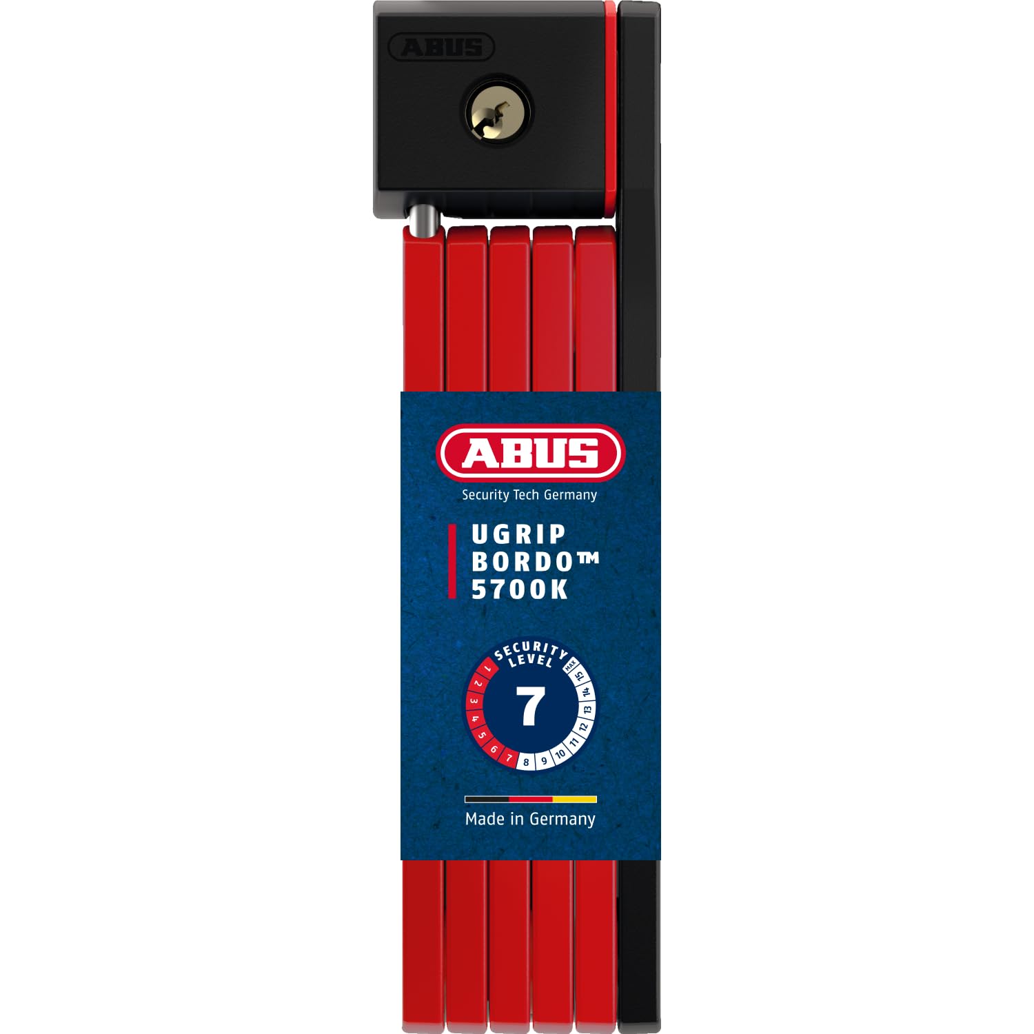 ABUS Bordo uGrip 5700K SH folding lock with bracket - Bicycle lock with 5 mm thick bars - security level 7