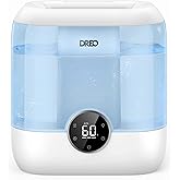 Dreo Humidifiers for Bedroom, 6L Top Fill Quiet Supersized Cool Mist Humidifier for Large Room, 60 Hour Runtime, Ultrasonic H