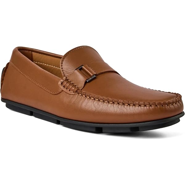 Bruno Magli Men\'s Ezra Loafers In Cognac Leather Made In Italy Size 9 Bruno Magli Ezra Leather Loafer, 10.5 - Walmart.com main image 2