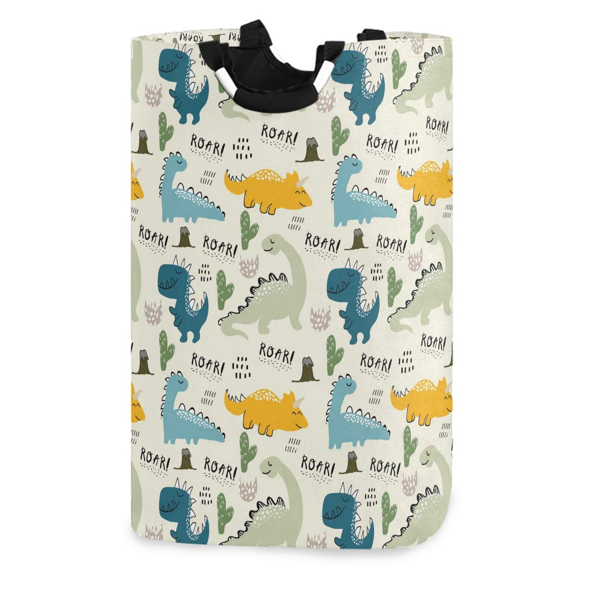 Mnsruu Childish Dinosaur Laundry Hamper Storage Bin Large Collapsible Storage Basket Kids Laundry Bag for Home Bedroom Nursery Room¡­