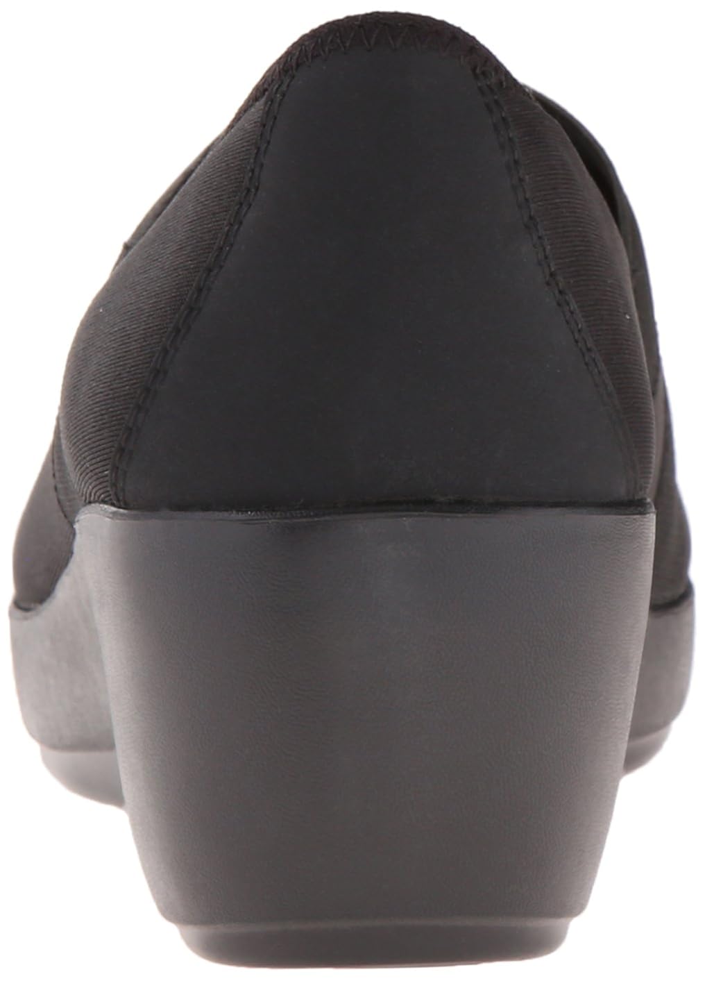 crocs busy day stretch asym women wedge in black