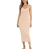 Vlazom Women Full Slips Sexy Soft Slip Dress for Under Dress Spaghetti Strap Cami Slip Chemises V Neck Negligee S-3XL