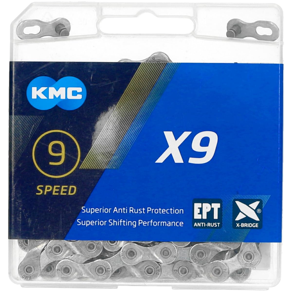 KMC X9 EPT Chain, Dark Silver, 114 Link โ image 1