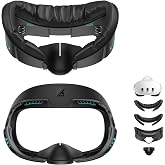AMVR FC1 Face Pad Facial Interface Compatible with Meta Quest 3 Accessories, with PU Leather and ice Silk face Cover, NOT Compatible with Meta Quest 3S [Video Game]